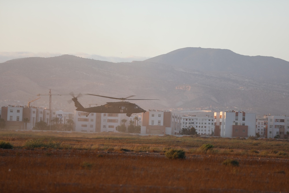 1-111th Aviation prepares for night flight during African Lion 23