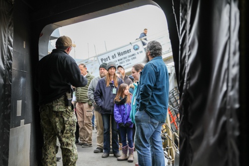 Homer, AK community tour the USS Momsen (DDG 92)