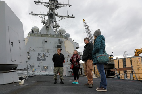 Homer, AK community tour the USS Momsen (DDG 92)