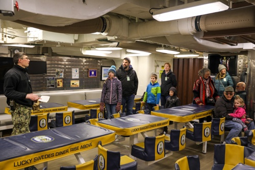 Homer, AK community tour the USS Momsen (DDG 92)