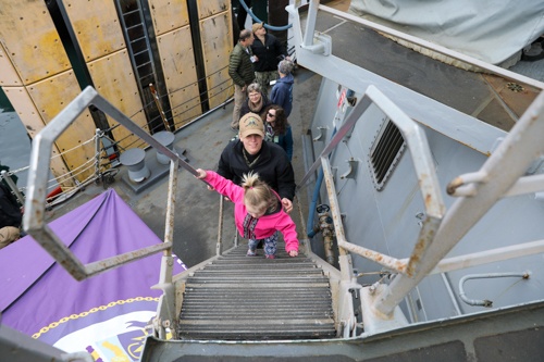 Homer, AK community tour the USS Momsen (DDG 92)