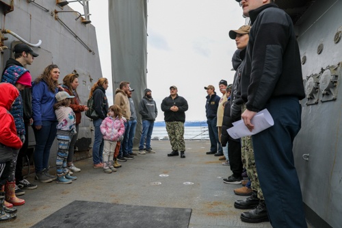 Homer, AK community tour the USS Momsen (DDG 92)