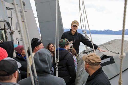 Homer, AK community tour the USS Momsen (DDG 92)