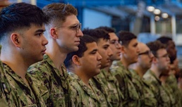 USS Ronald Reagan (CVN 76) frocks newly appointed petty officers
