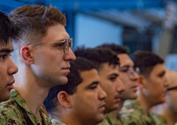 USS RONALD REAGAN FROCKS 271 SAILORS