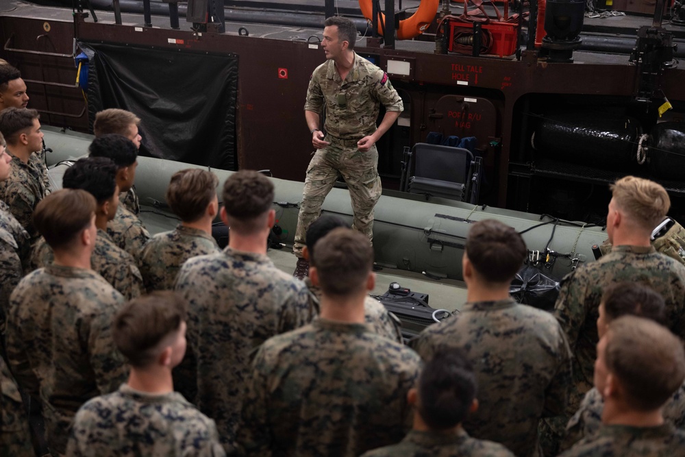 2/6 Marines Receive Familiarization Class Onboard HMS Albion