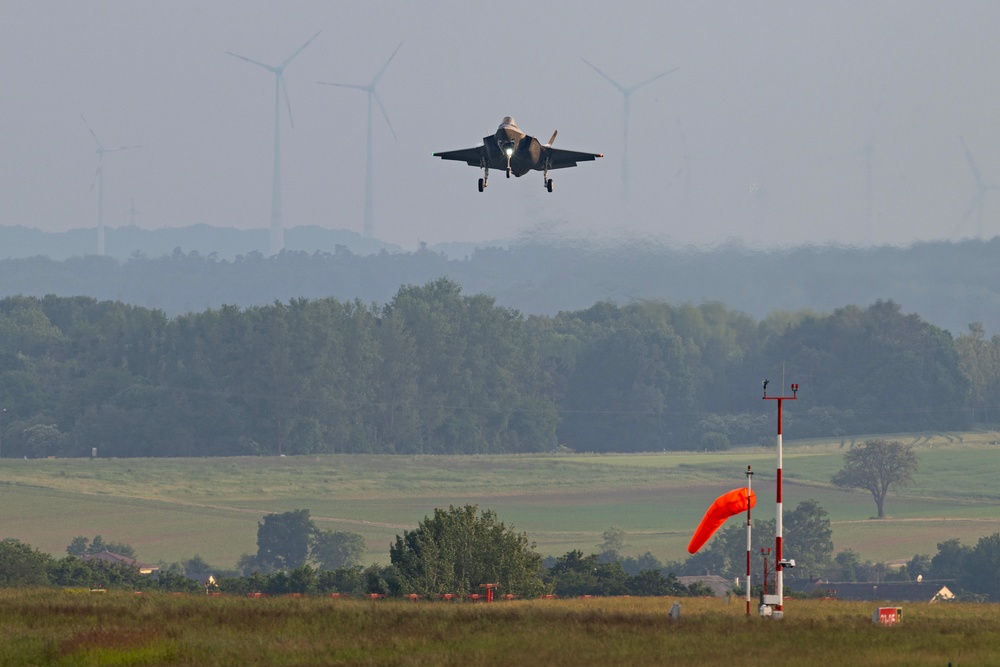 158 FW F-35A Lightning arrive at Spangdahlem AB