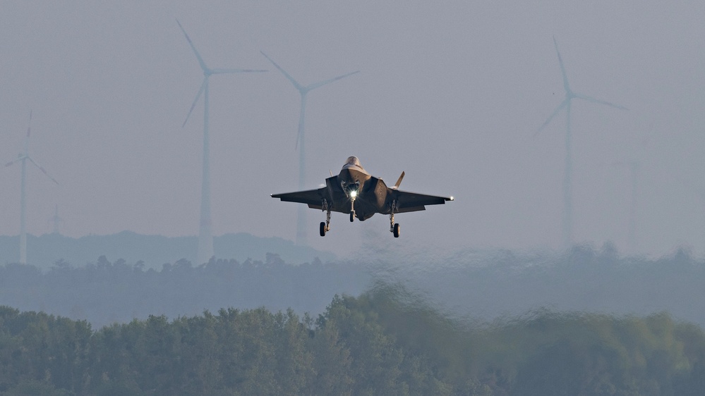 158 FW F-35A Lightning arrive at Spangdahlem AB