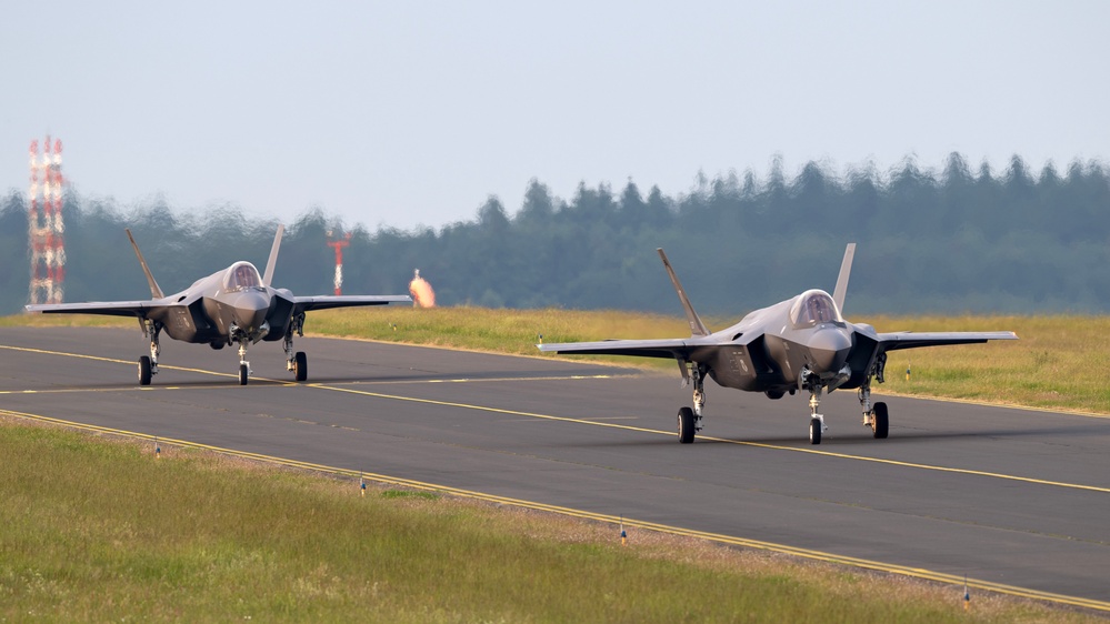 158 FW F-35A Lightning arrive at Spangdahlem AB