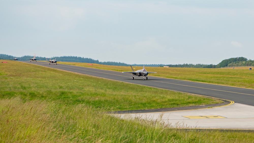 158 FW F-35A Lightning arrive at Spangdahlem AB