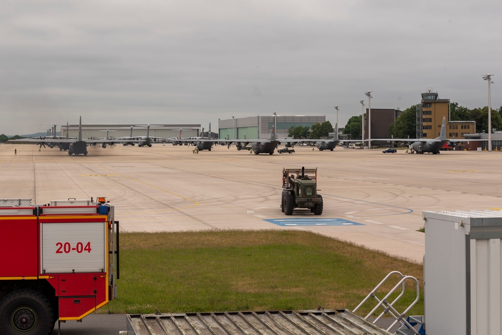 C-130 Hercules from 165th Airlift Wing at Exercise Air Defender 2023