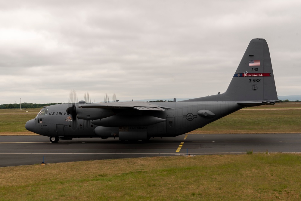 C-130 Hercules from 165th Airlift Wing at Exercise Air Defender 2023