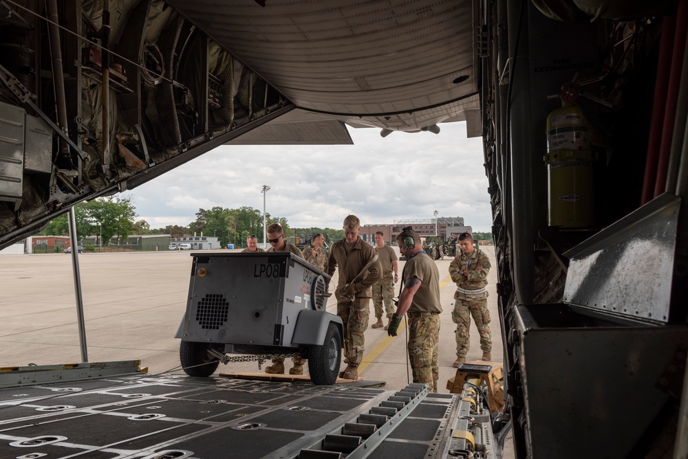 U.S. Airmen with the 182nd Airlift Wing at Exercise Air Defender 2023