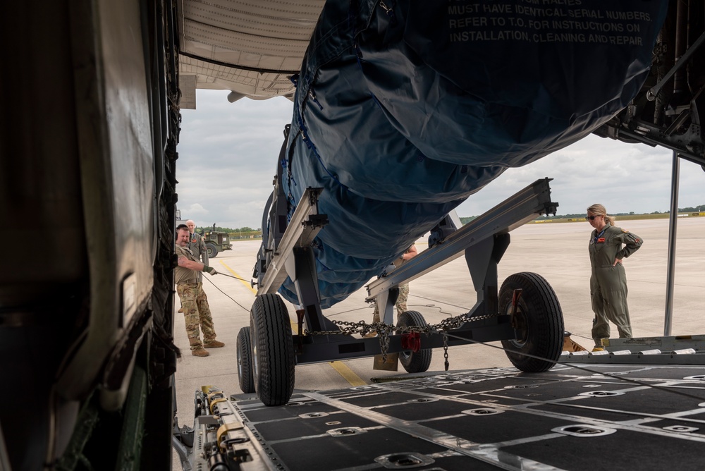 U.S. Airmen with the 182nd Airlift Wing at Exercise Air Defender 2023