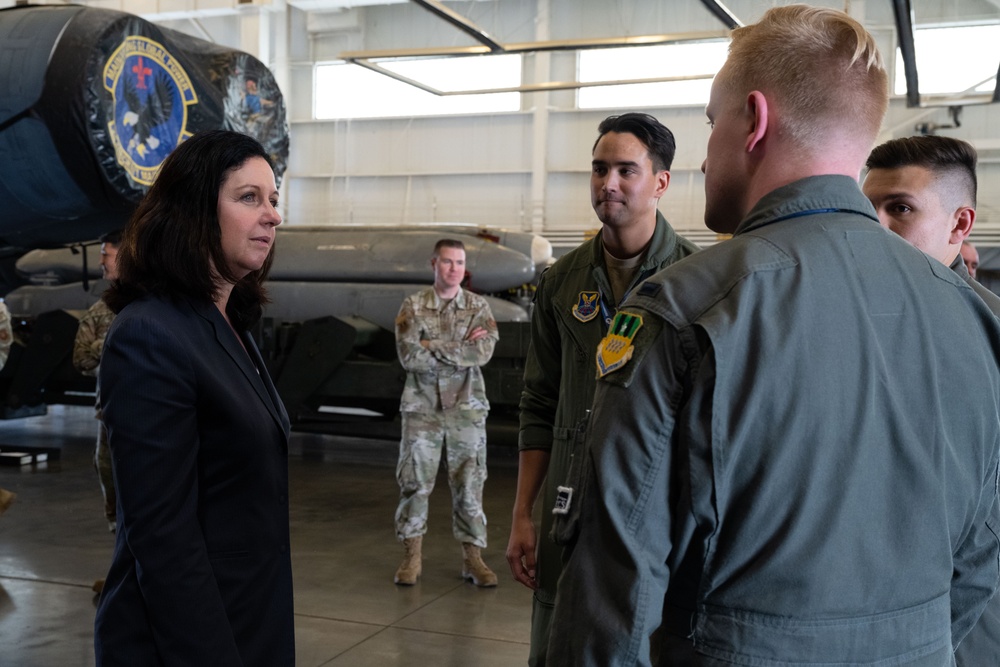 The Honorable Kristyn Jones, performing the duties of under secretary the of Air Force, visits Barksdale Air Force Base