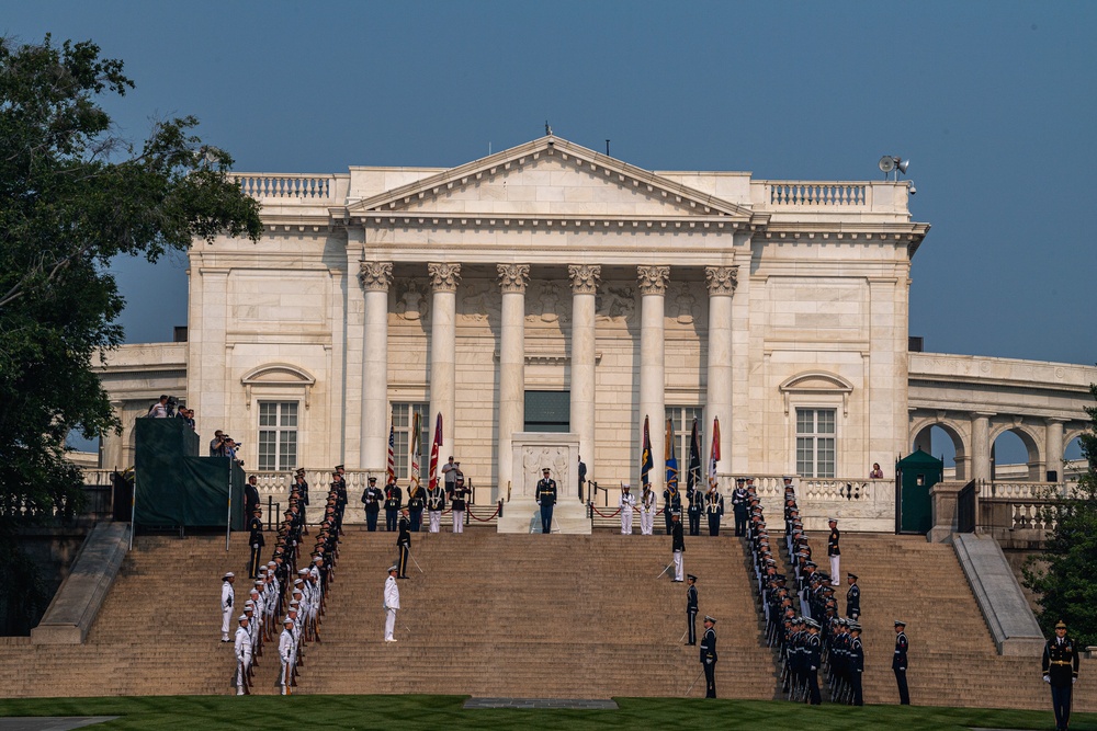 Prime Minister of United Kingdom Lays Wreath at Arlington National Cemetery