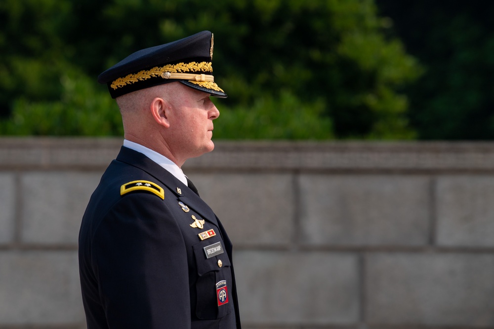 Prime Minister of United Kingdom Lays Wreath at Arlington National Cemetery