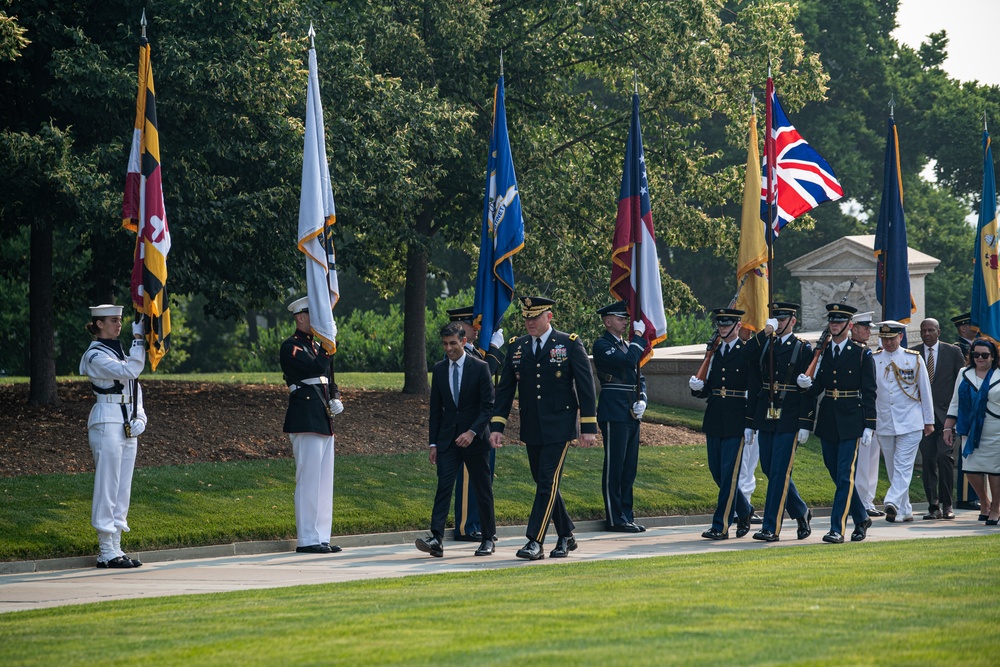 Prime Minister of United Kingdom Lays Wreath at Arlington National Cemetery