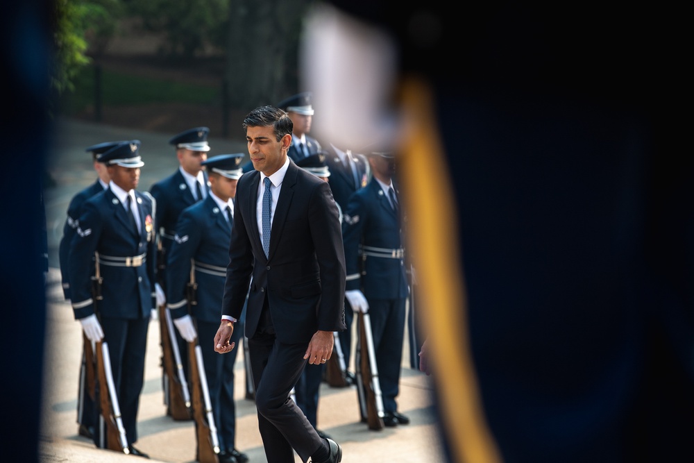 Prime Minister of United Kingdom Lays Wreath at Arlington National Cemetery