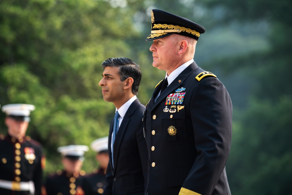 Prime Minister of United Kingdom Lays Wreath at Arlington National Cemetery