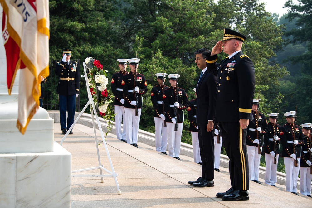 Prime Minister of United Kingdom Lays Wreath at Arlington National Cemetery