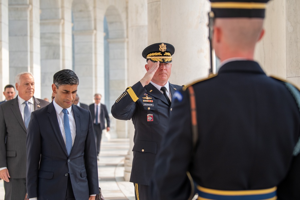 Prime Minister of United Kingdom Lays Wreath at Arlington National Cemetery