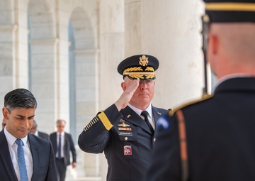 Prime Minister of United Kingdom Lays Wreath at Arlington National Cemetery