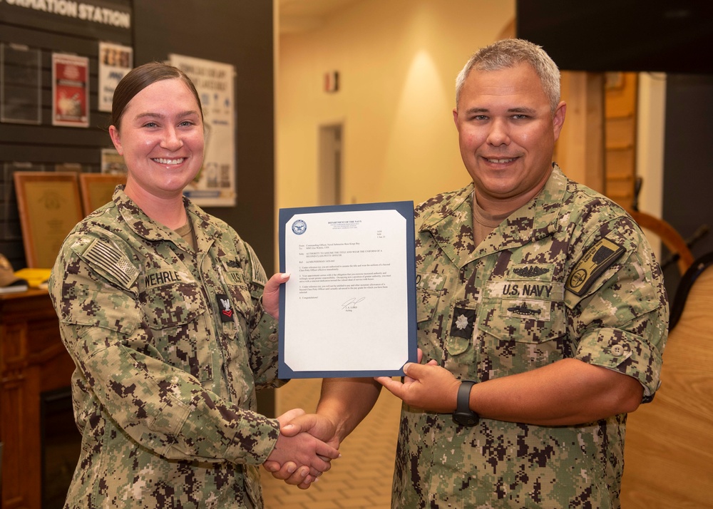 Naval Submarine Base Kings Bay Frocking Ceremony