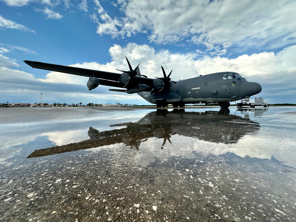 HC-130J on the flight line