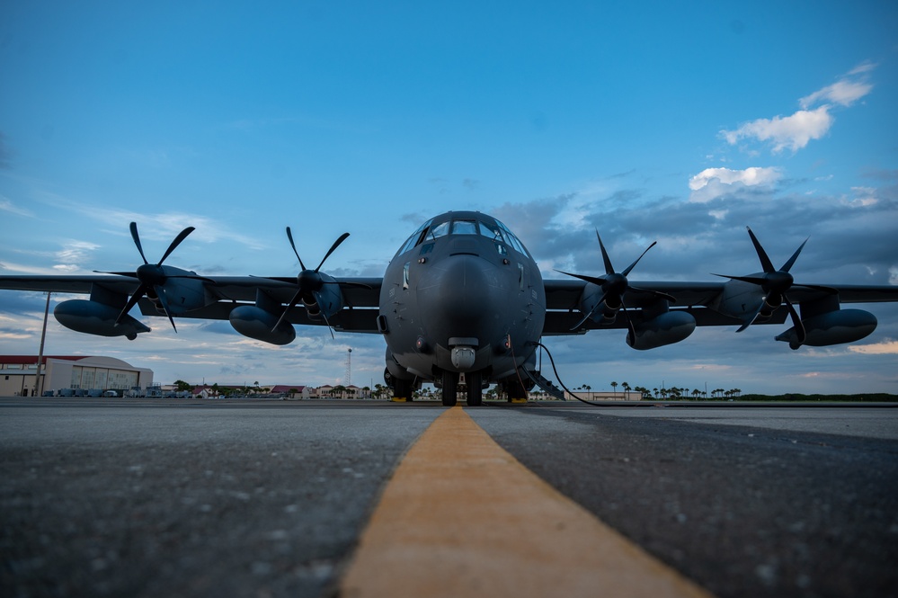 HC-130J on the flight line