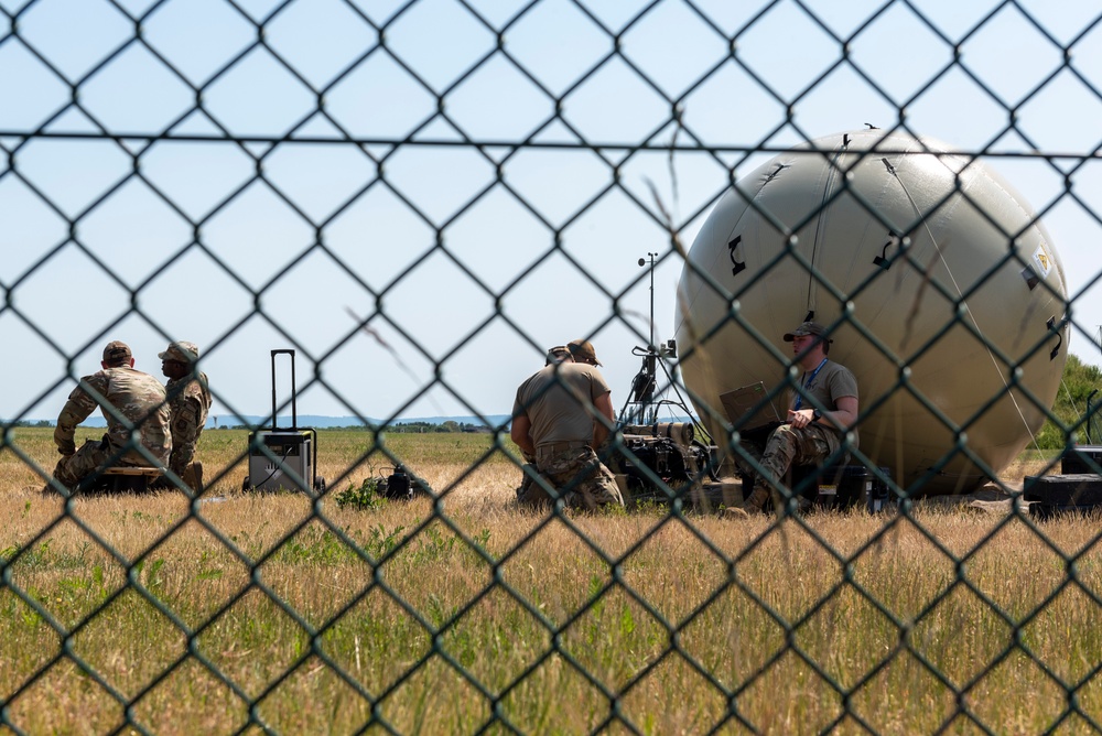 U.S. Airmen set up communications at exercise Air Defender 2023