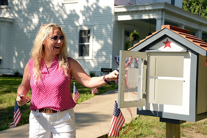 Free little neighborhood library opens for book exchanges