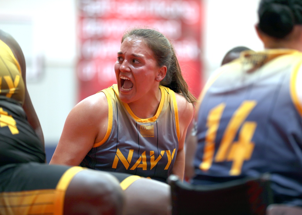 Team Navy Competes in Wheelchair Basketball Preliminaries