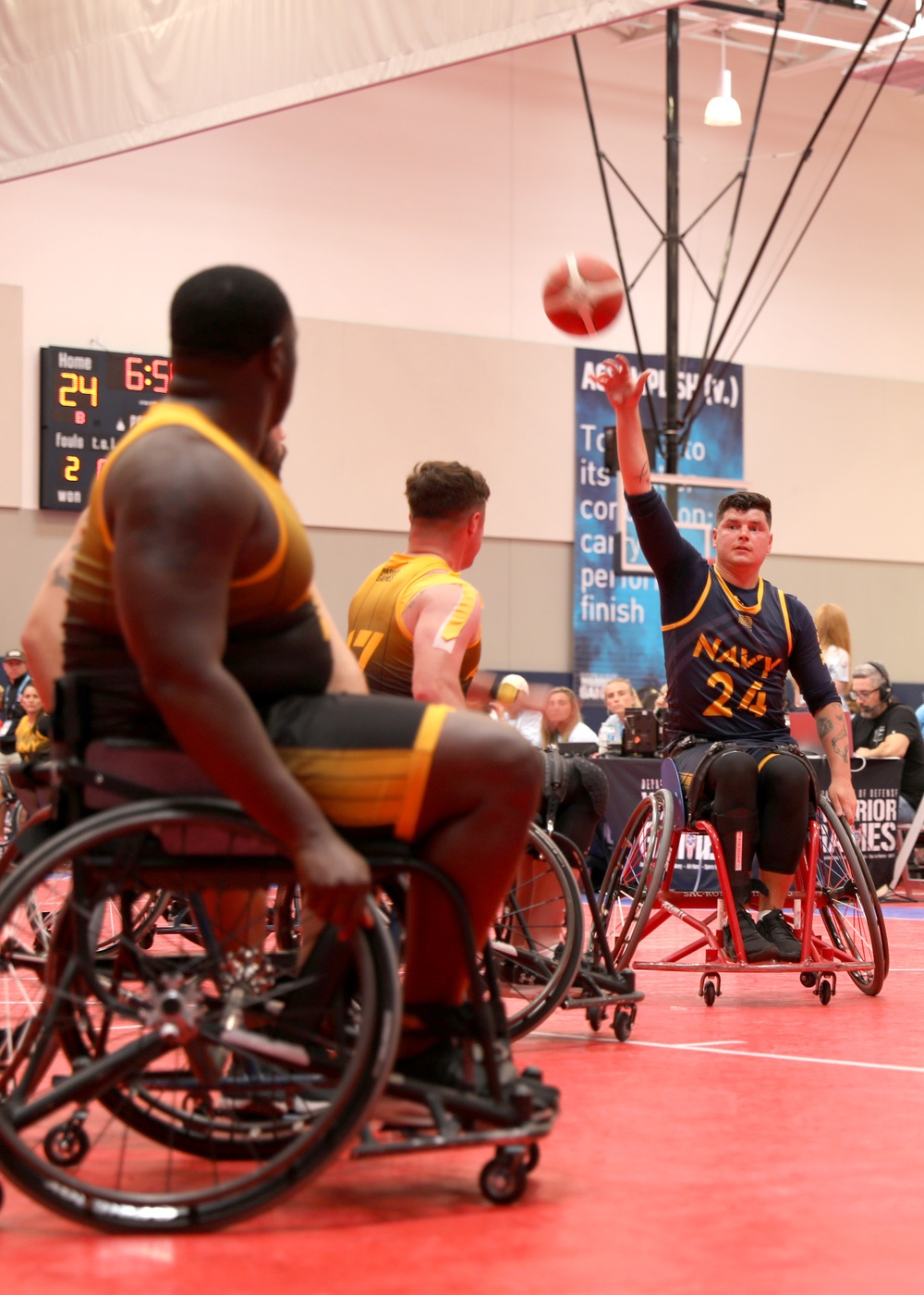 Team Navy Competes in Wheelchair Basketball Preliminaries