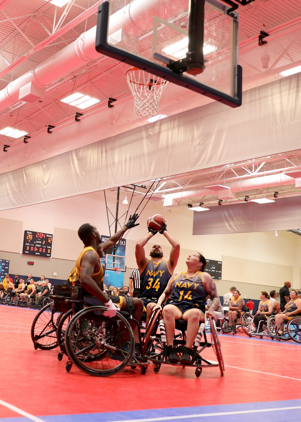 Team Navy Competes in Wheelchair Basketball Preliminaries