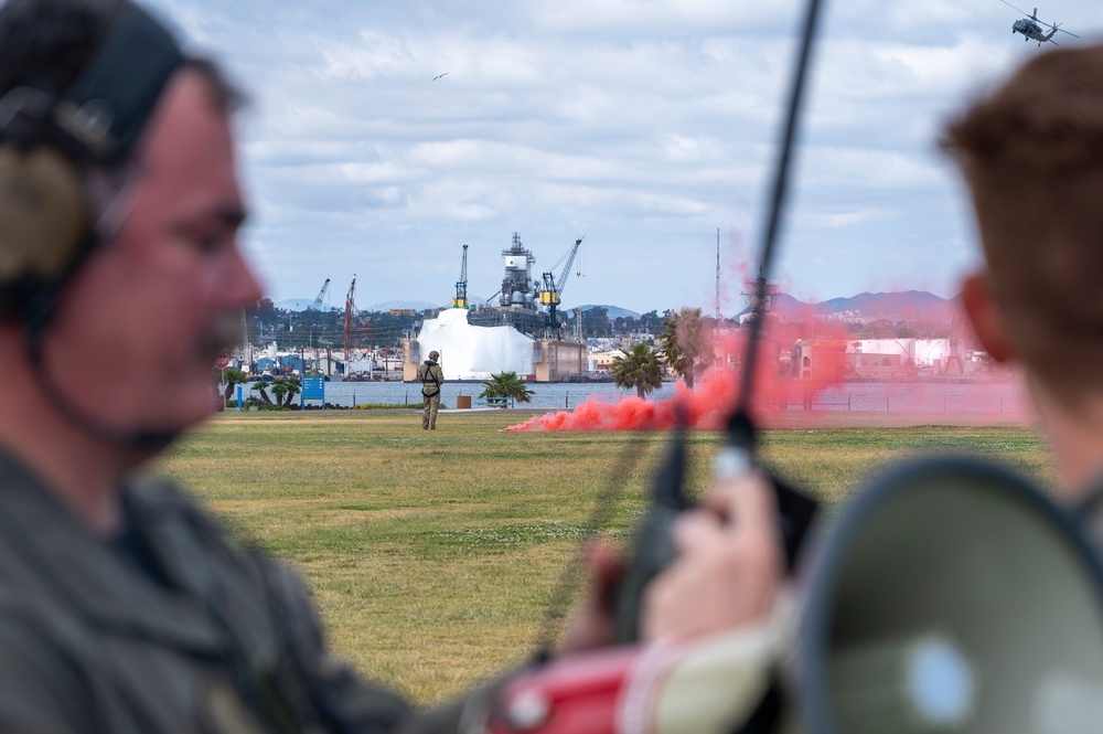 NERE23 Participants Observe a Helicopter Demonstration Courtesy of HSC-85