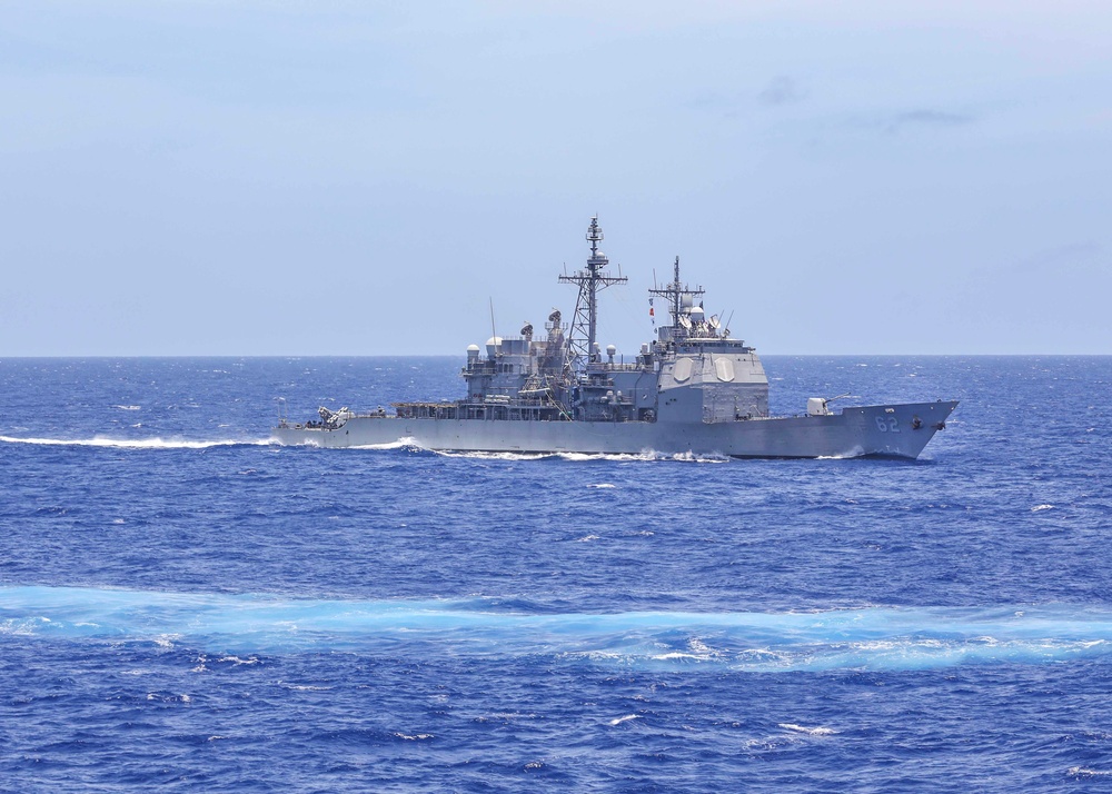 USS Shiloh Sails in Formation