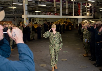 USS Boxer (LHD 4) Supply Officer Piped Ashore