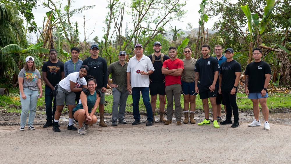 4th RS volunteers clean Santa Rita after Typhoon Mawar