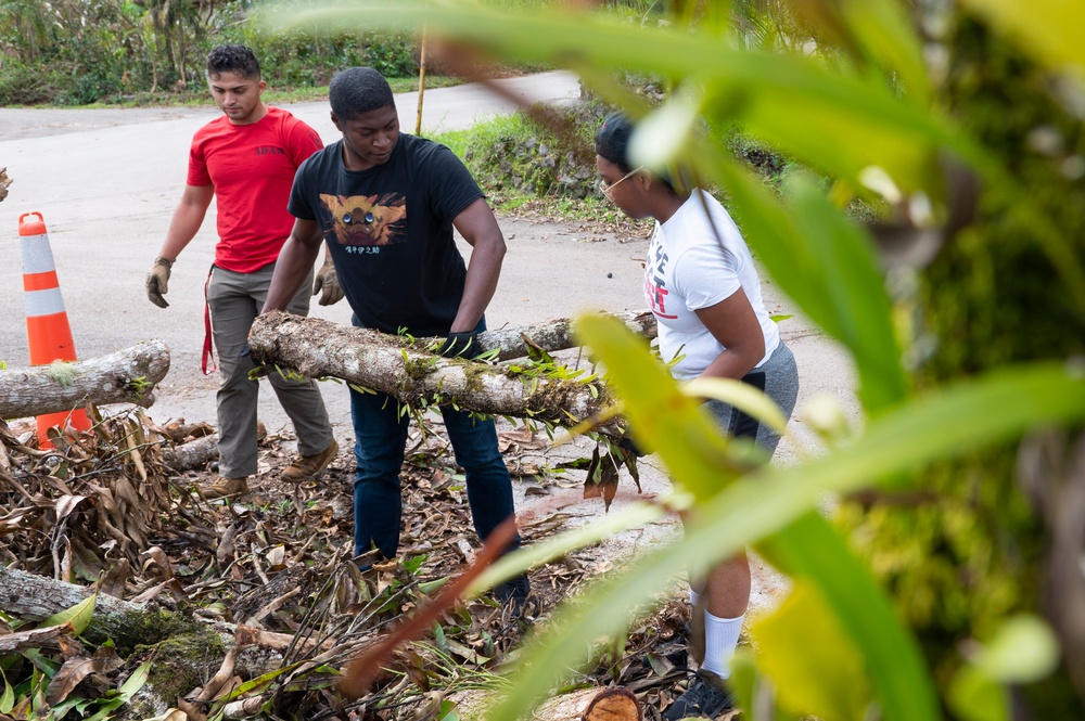 4th RS volunteers clean Santa Rita after Typhoon Mawar