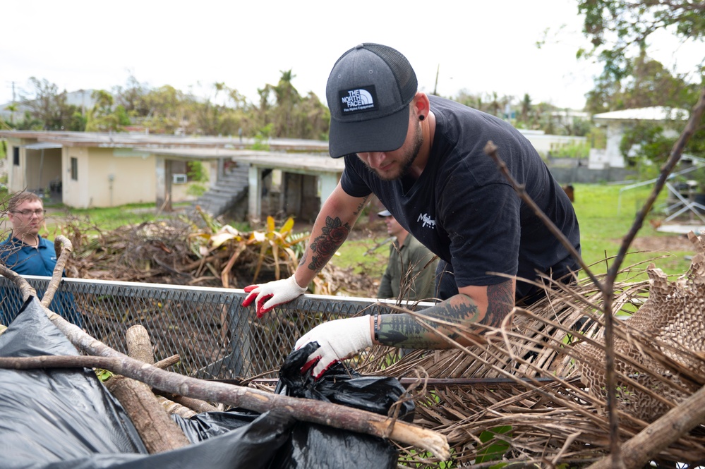 4th RS volunteers clean Santa Rita after Typhoon Mawar