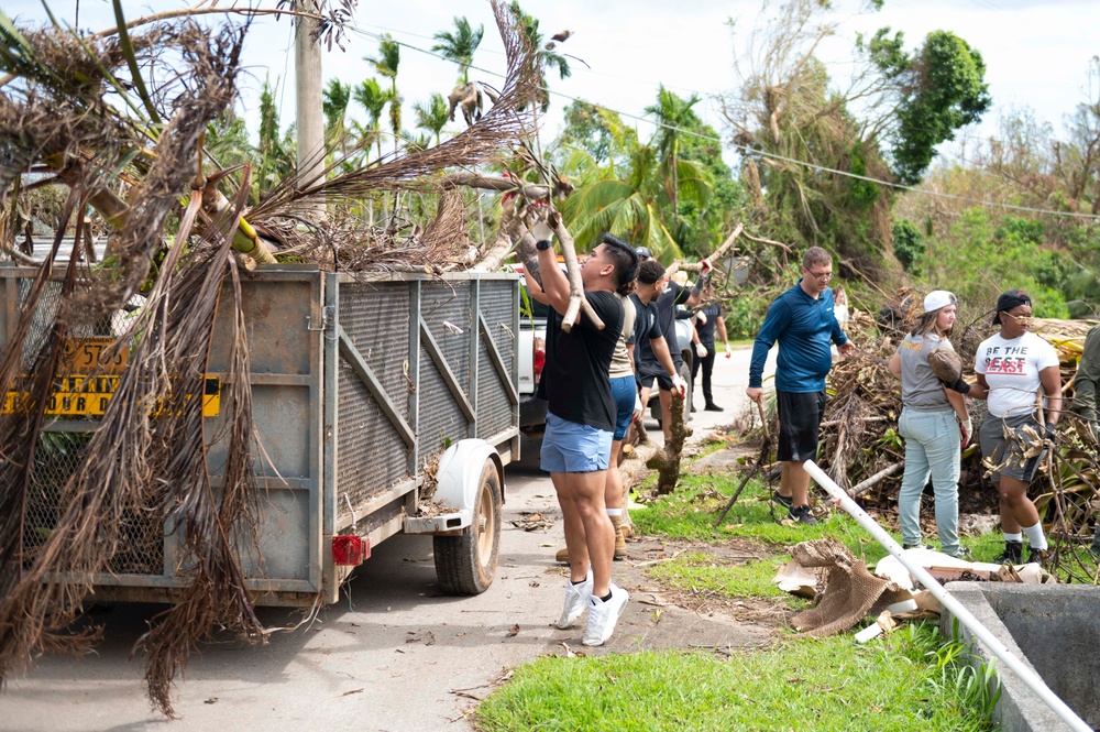 4th RS volunteers clean Santa Rita after Typhoon Mawar