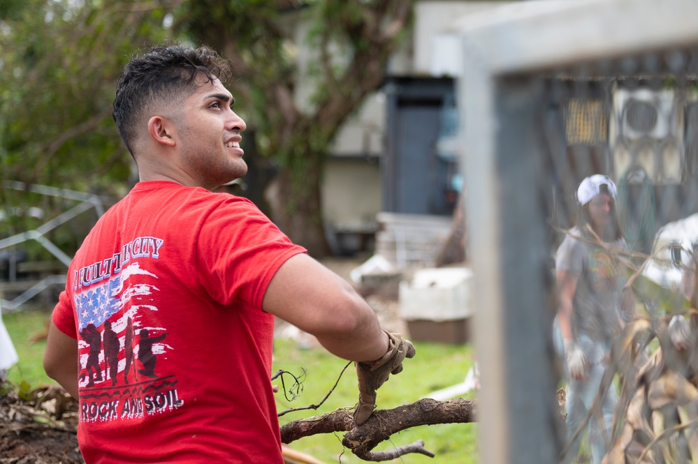 4th RS volunteers clean Santa Rita after Typhoon Mawar