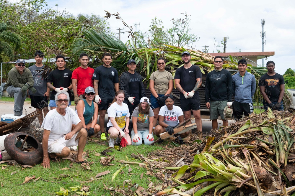 4th RS volunteers clean Santa Rita after Typhoon Mawar