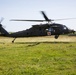 U.S. Army Soldiers execute live hoist training during Saber Guardian 23