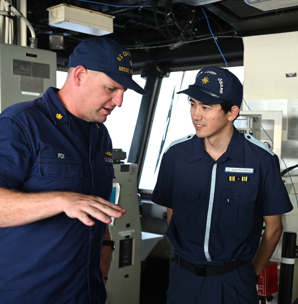 U.S. Coast Guard Cutter Stratton Conducts a Trilateral Engagement with Japan and Philippine Coast Guards