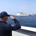 Philippine, Japan and U.S. Coast Guards render honors following trilateral exercise in South China Sea