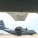 Air National Guard C-130 Hercules aircraft deliver cargo in preparation for exercise Air Defender 2023