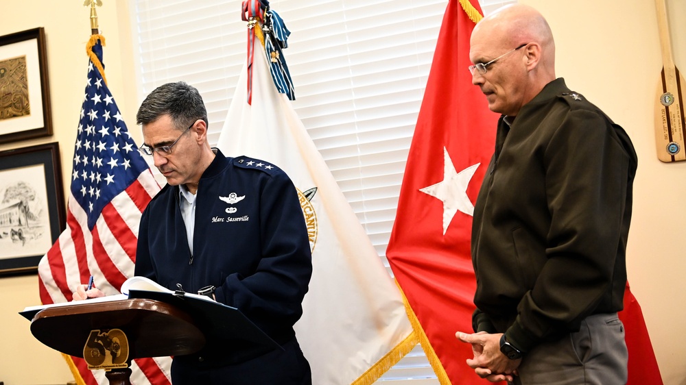 Vice Chief of the National Guard Bureau, Lt. Gen. Marc H. Sasseville speaks to class 62