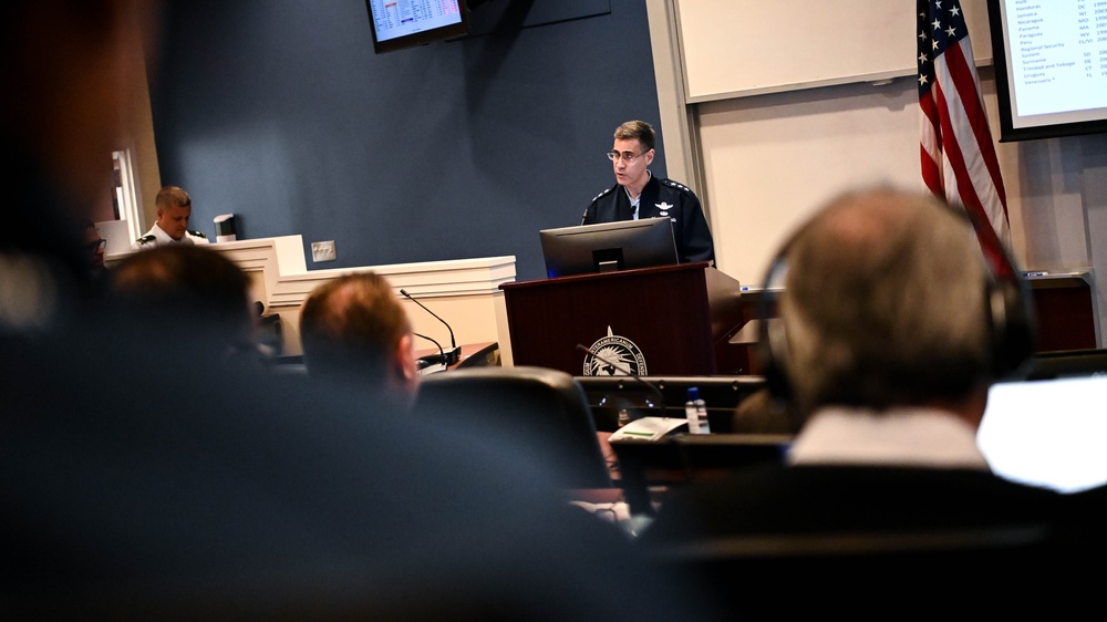 Vice Chief of the National Guard Bureau, Lt. Gen. Marc H. Sasseville speaks to class 62